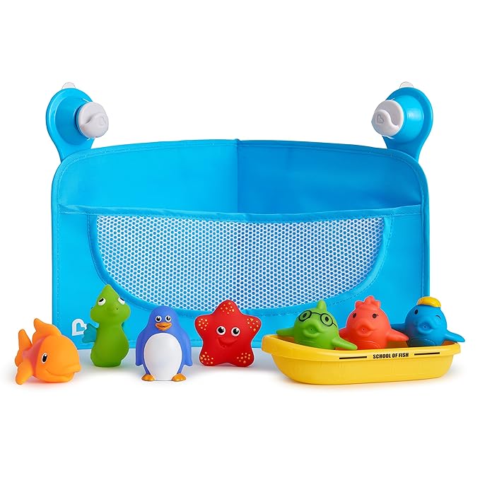 Munchkin® Ocean Friends Bath Toy and Storage Set, Multi , 6 Piece Set