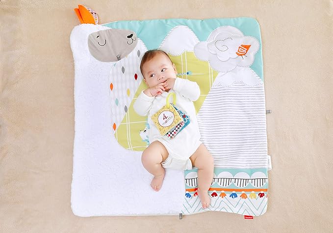 Fisher-Price Perfect Sense Deluxe Gym, Plush Infant Play Mat with Toys (Standard Packaging)