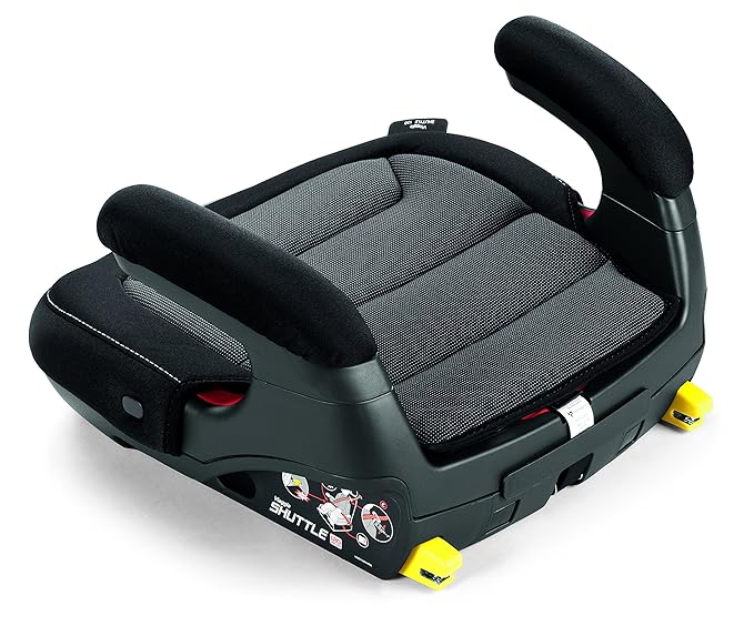Peg Perego Viaggio Flex 120 - Booster Car Seat - for Children from 40 to 120 lbs - Made in Italy - Licorice (Black) & Viaggio Shuttle - Booster Car Seat - for Children from 40 to 120 lbs