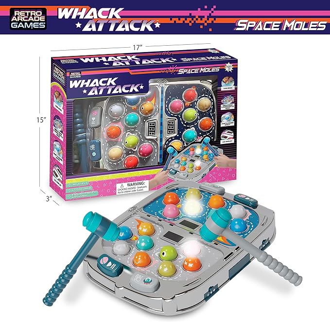 Nature Bound Whack Attack – The Light and Sound Game - Interactive Educational Toys for Toddlers & Kids, Pounding Toy for 3 4 5 6 7 8+ Year Old Boys/Girls, with Multi-Player Mode