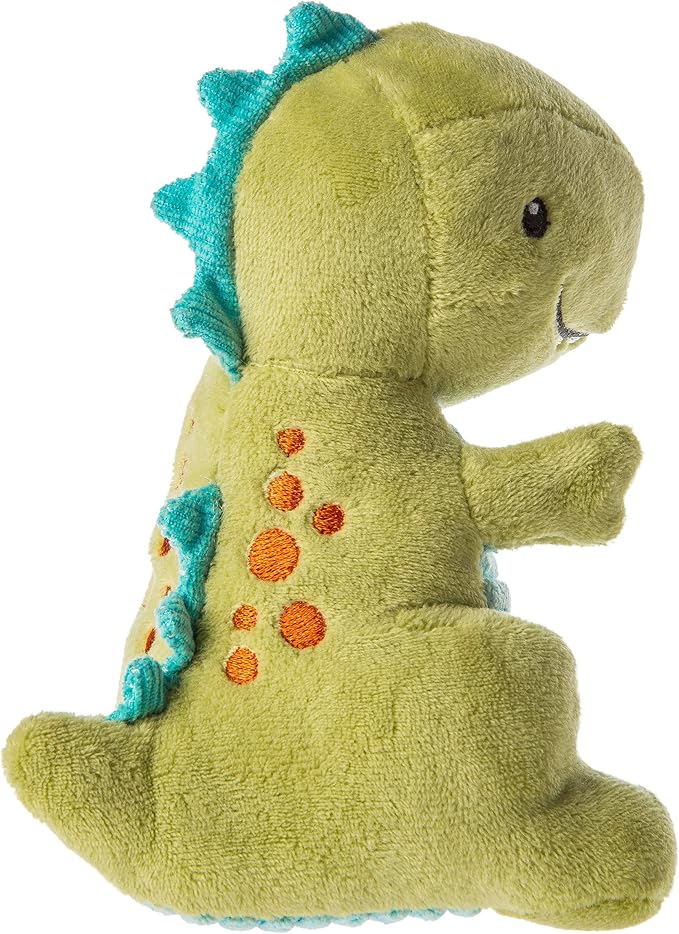 Mary Meyer Pebblesaurus Soft Toy Baby Rattle, 5-Inches, Green Dino