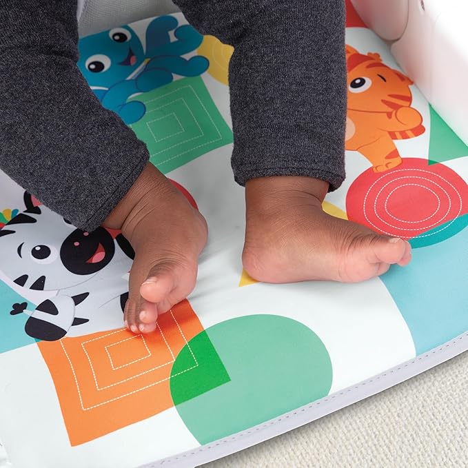 Baby Einstein 4-in-1 Kickin' Tunes Learn-to-Sit Music & Language Floor Seat, with 2 Positions and Detachable Kick Piano, Ages 4 Months and Up