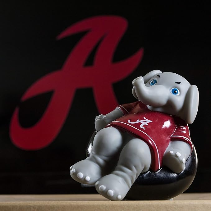 Alabama Crimson Tide (Big Al) Collegiate Bathtub Toys - Officially Licensed NCAA Team Mascots, Authentic Sports Memorabilia, Novelty Rubber Ducks (University of Alabama)