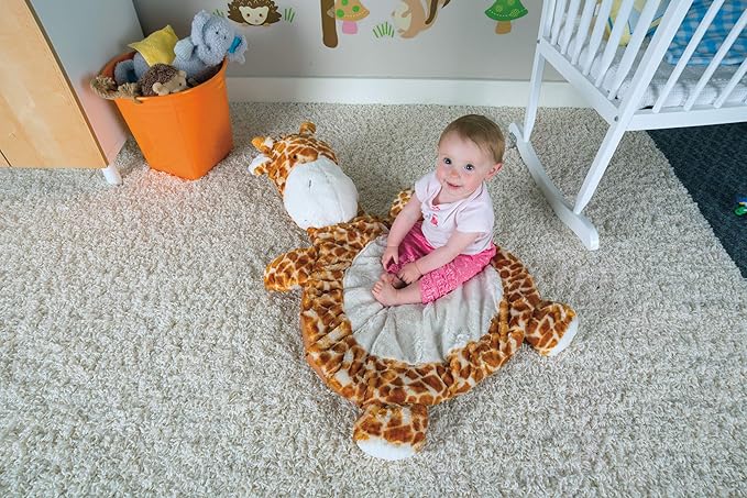 Mary Meyer Bestever Baby Mat Cushioned Tummy Time Floor Play Mats for Babies and Toddlers, 31 x 23-Inches, Giraffe