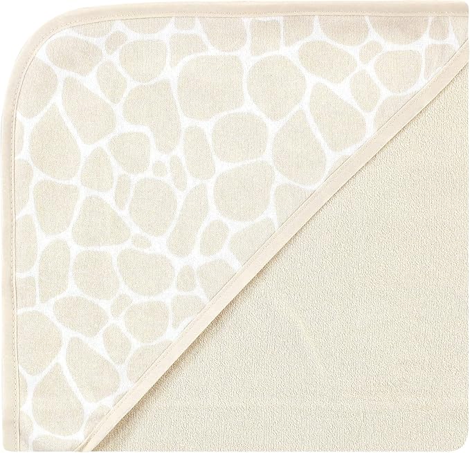 Hudson Baby Unisex Baby Cotton Rich Hooded Towels, Vintage Safari, One Size