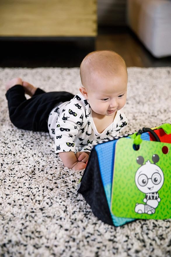 Baby Einstein Flip for Art High Contrast Floor Activity Mirror with Take Along Cards, Tummy Time Play, Newborn+