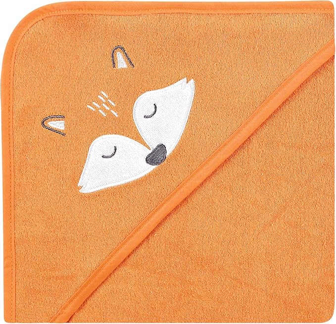 Hudson Baby Unisex Baby Animal Hooded Towel 3pk and 15 Washcloths, Woodland, One Size
