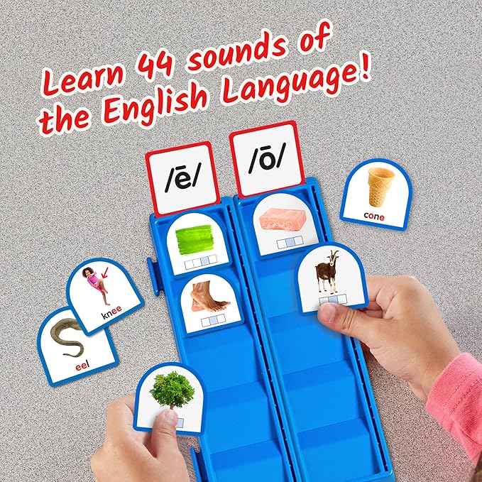 hand2mind Sort that Sound Activity Set, Phonemic Awareness, ESL Teaching Materials, Science of Reading Manipulatives, Letter Sounds for Kindergarten, Speech Therapy Tools, Phonics Flash Cards