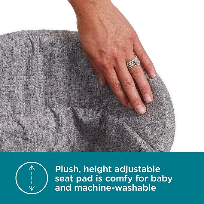 Contours Graze 2-in-1 Foldable Infant and Baby Push Walker, Seated or Walk-Behind Design, Removable and Washable Seat Pad and Snack Tray, Height Adjustable Seat Pad, Wide and Sturdy Frame - Gray/Teal