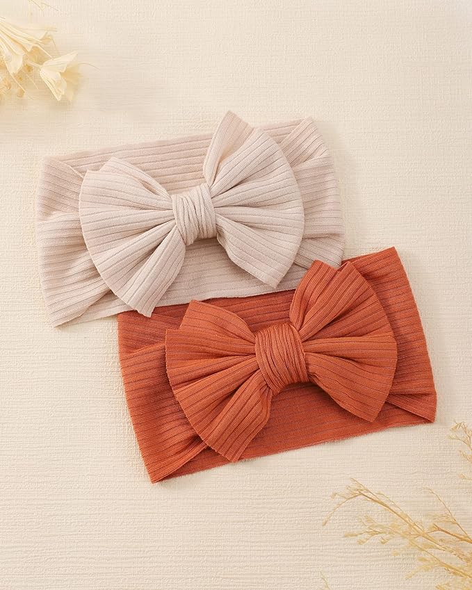 jollybows 15 PCS Baby Girls Headbands with Bows Handmade Hair Accessories Stretchy Hairbands for Newborn Infant Toddler