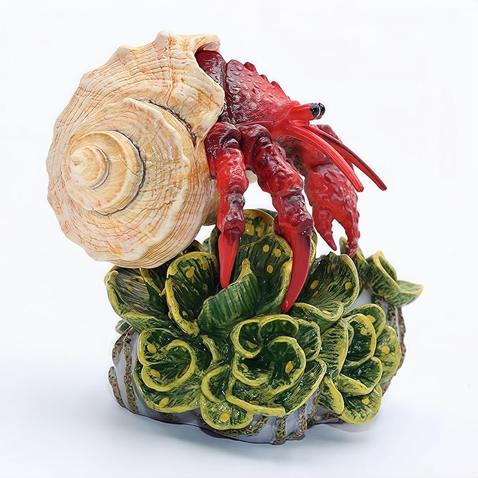 Gemini&Genius Hermit Crab Toys for Kids, Hermit Crab Action Figure, Hermitcrab Figurine Toy, Under The Sea Life Figure Educational Gifts, Displays Play Toys, Collection Toys for Kids Animal Lovers
