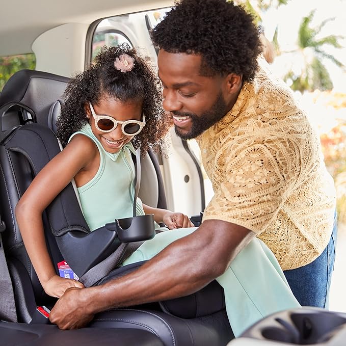 Safety 1st Grand 2-in-1 Booster Car Seat, Converts from High Back to Belt-Positioning Booster, High Back Seat for Kids 40-65, and Belt-Positioning 40-100 Pounds, Sunrise Coral