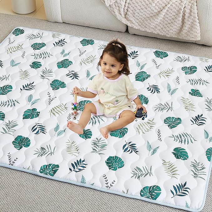 Baby Play Mat, Extra Large&Thick Baby Mat for Floor, Foldable Padded Floor Mat for Baby