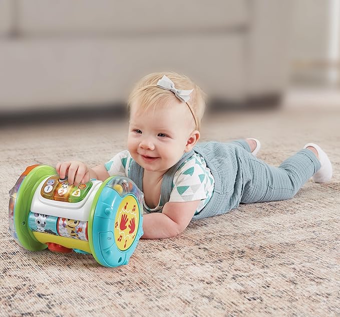 VTech - 3 in 1 Interactive Magic Roller, Multi-Activity Toy for Babies from 6 Months, Drum, Piano and Activity Center, Music Learning, Teaches Basic Vocabulary,