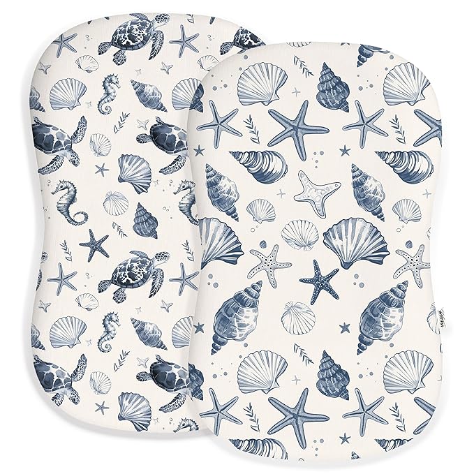 Baby Lounger Cover for Boys and Girls, Soft Breathable Polyester Cover, Fits Most Lounger Pillows, Cute Patterns, Durable and Machine Washable (Deep Blue, Envelope)