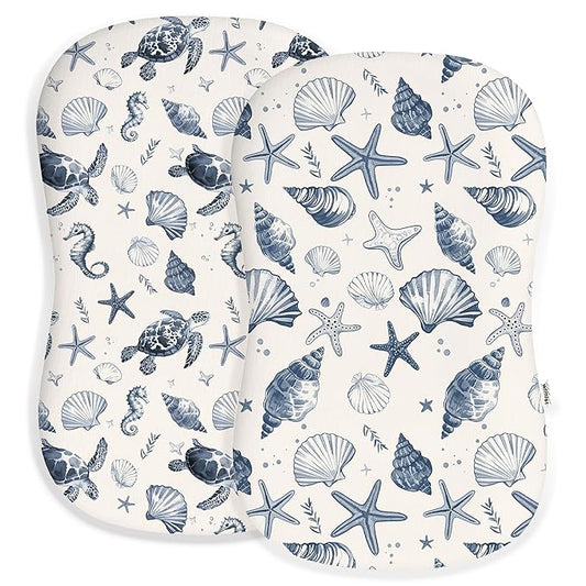Baby Lounger Cover for Boys and Girls, Soft Breathable Polyester Cover, Fits Most Lounger Pillows, Cute Patterns, Durable and Machine Washable (Deep Blue, Envelope)