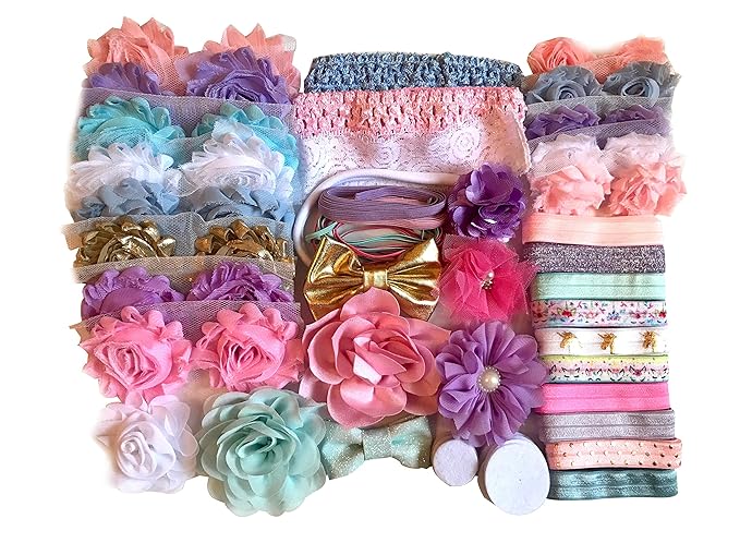 Baby Shower Headband Kit - Makes Over 30 Headbands, DIY Station - Unicorn