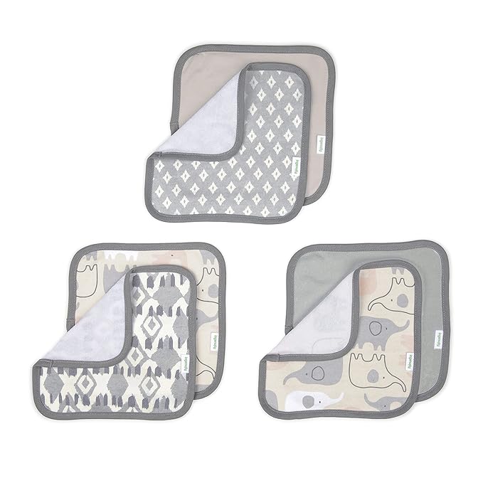 Ingenuity Clean & Cuddly™ Hooded Baby Bathrobe - Grazer™ & Clean & Cuddly™ Hooded Character Towel - Grazer™ & Clean & Cuddly™ 6-Pack Terry Washcloth Set - Grazer™
