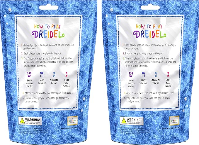 Hanukkah Dreidels 200-Pack Multicolor Plastic Chanuka Draydels with English Transliteration, Includes Dreidel Game Instruction Cards (200-Pack)