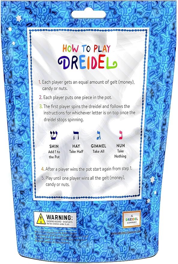 The Dreidel Company Wood Multi-Colored Dreidels Medium Sized Hanukkah Draydels with English Transliteration (Pack of 200)