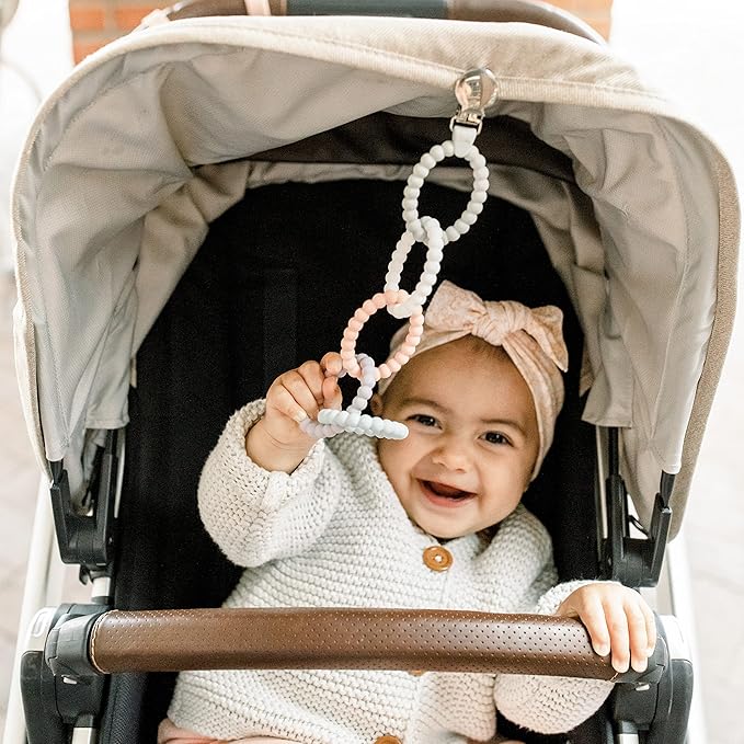 Ryan & Rose Cutie Clinks Attachable Teether Chew Toy for Babies (Precious)