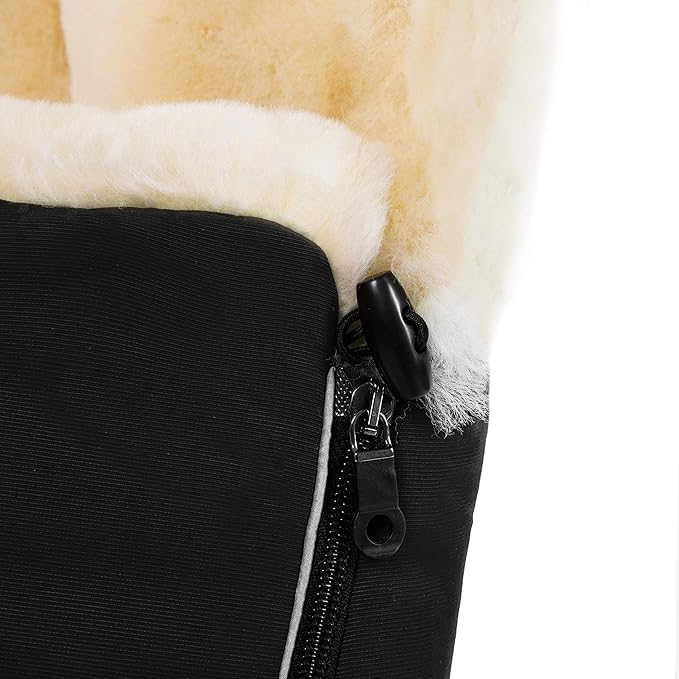 Werner Christ Baby Sheepskin footmuff FLIMS Luxe - Full Medical Sheepskin footmuff for Buggy (from 6 to 36 mo.), Medical Fur, Universal with Long Slits