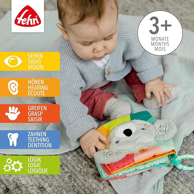 Fehn DoBabyDoo Fabric Book with Teether Koala 049176