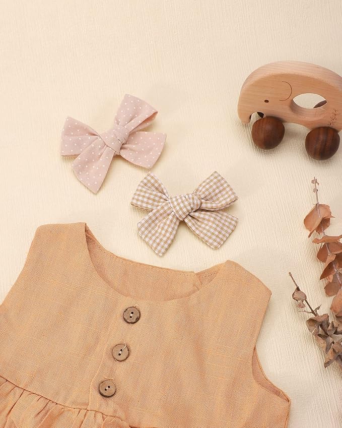 Jollybows 20 PCS Baby Girls Hair Clips Set Hair Bows Barrettes Handmade Accessories Alligator Clip for Babies Infant Toddlers Little Kids Teens