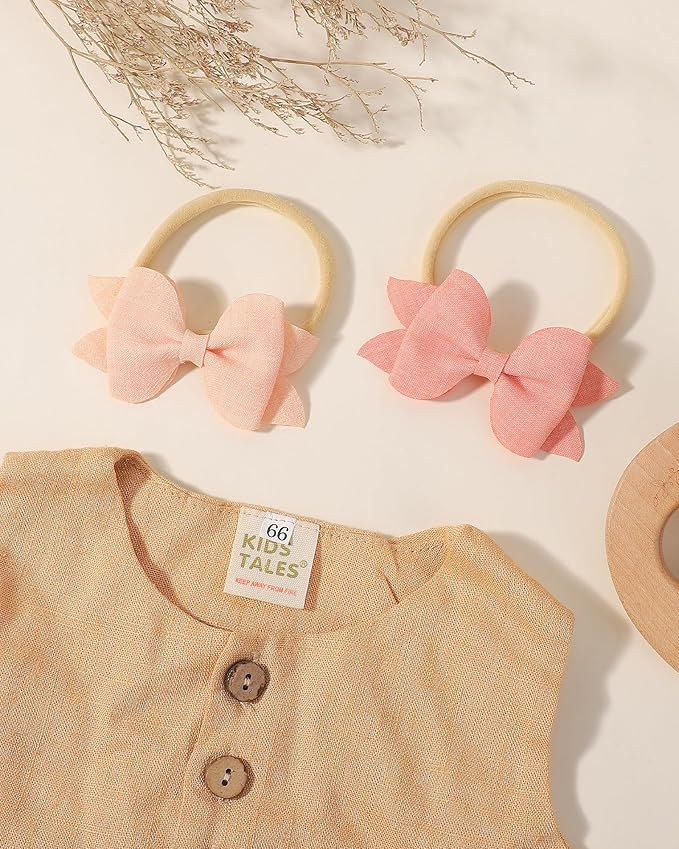 jollybows 3.35" 20pcs Baby Girls Bows Headbands Elastic Nylon Hairband Ribbon Bow Hair Accessories for Kids Toddlers Infants Newborn