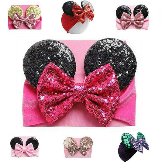 Mouse Ears Headband/Headwrap - Toddler, Baby, Kids upto 4 Years - Party supplies – Pink-2
