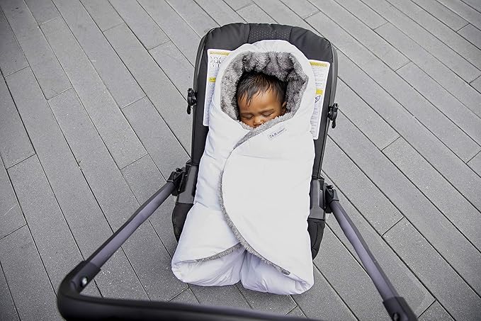 7 A.M. 7AM Enfant Nido Baby Wrap - Multifunctional Car Seat Cover for Baby Boy & Girl, Winter Stroller & Car Seat Swaddle Blankets for Babies, Micro-Fleece & Plush Lined (Small)
