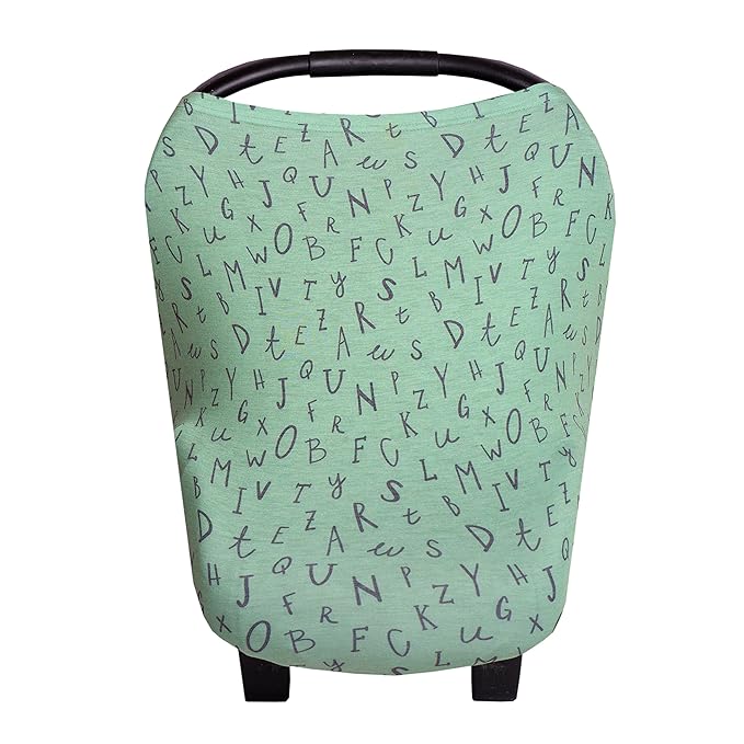 Baby Car Seat Cover Canopy and Nursing Cover Multi-Use Stretchy 5 in 1 Gift Poe by Copper Pearl