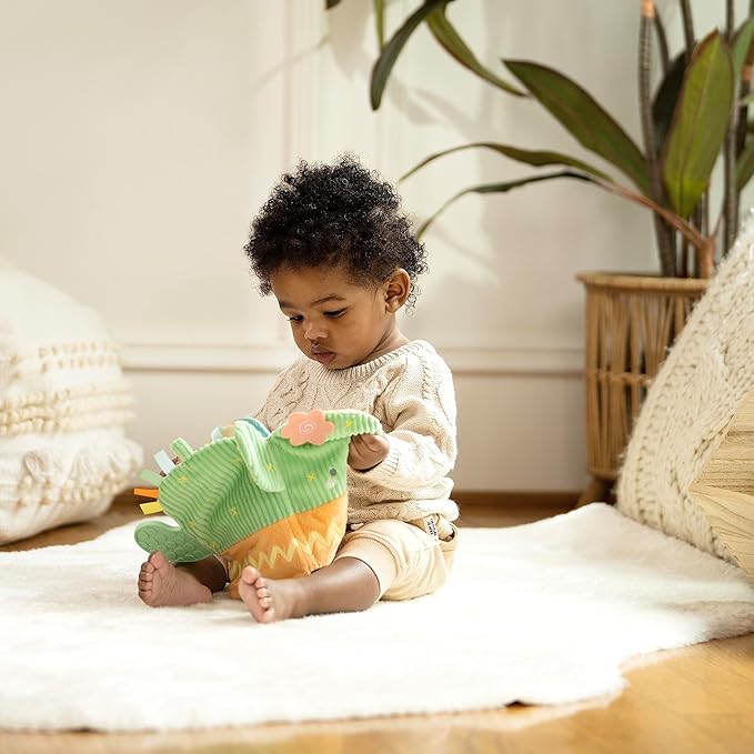 Ingenuity Calm Springs Soft Teething Activity Book - Multi-Texture Crinkle, Teether, Number Learning, Mirror, Unisex, for Ages 0-36 Months