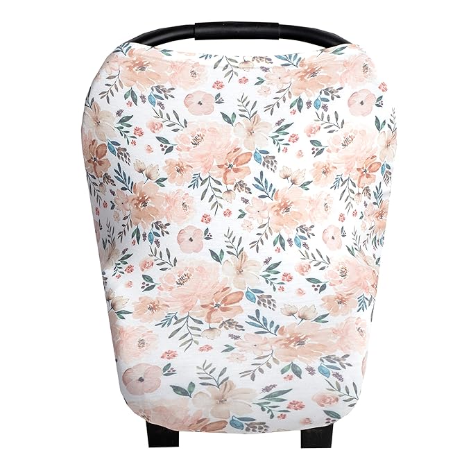 Copper Pearl Multi-Use Cover: Car Seat & Stroller Cover for Sun - Stretchy Fabric, All-Season Use, Stylish Designs, Easy Access for Moms - Autumn