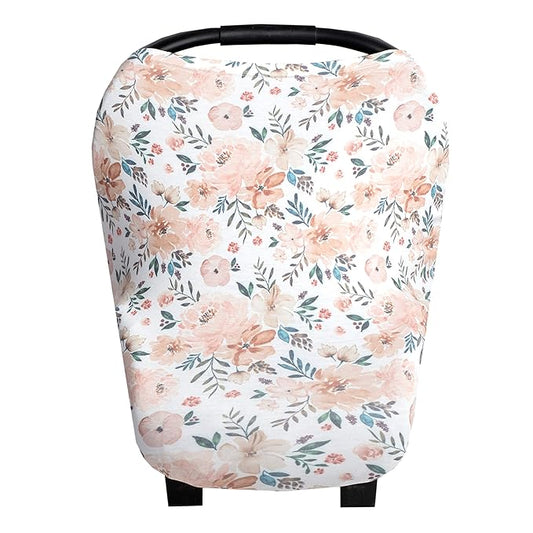 Copper Pearl Multi-Use Cover: Car Seat & Stroller Cover for Sun - Stretchy Fabric, All-Season Use, Stylish Designs, Easy Access for Moms - Autumn