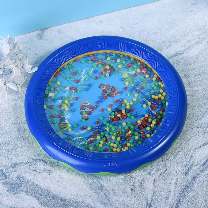 2 Pcs Ocean Drums Wave Bead Drums Sea Sound Drums Musical Instruments for Kid Child Baby