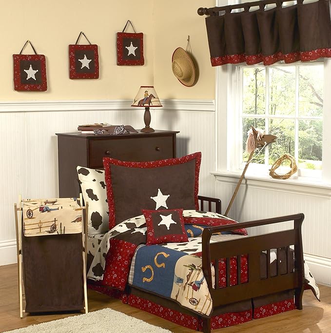 Sweet Jojo Designs Wild West Cow Boy Baby Playmat Tummy Time Infant Play Mat - Brown and Cream Western Southern Country Animal
