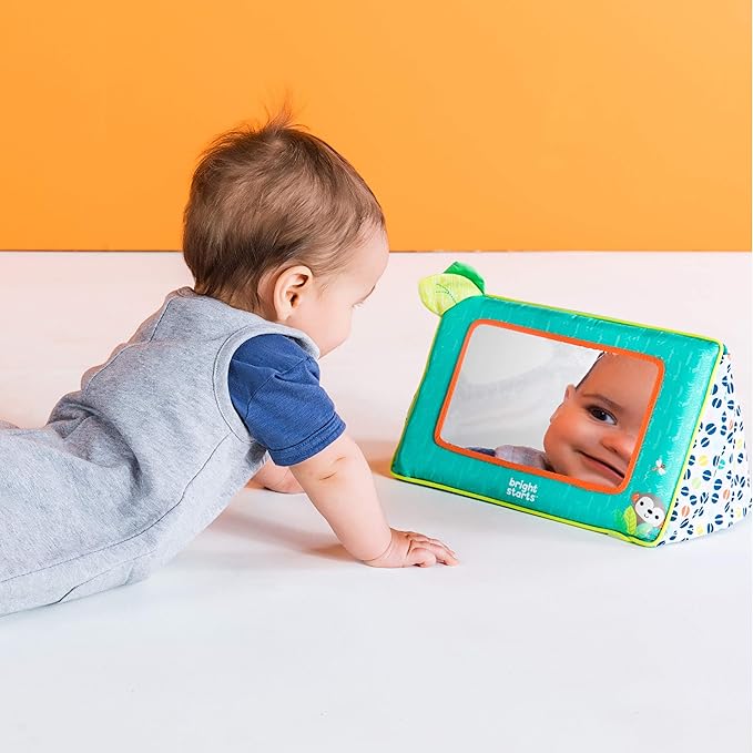Bright Starts Sit and See Safari Floor Mirror Tummy Time Activity Toy, Ages Newborn + (Pack of 6)