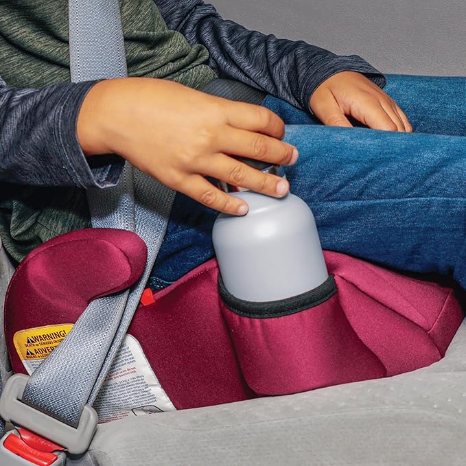 Diono Solana, No Latch, Pack of 2 Backless Booster Car Seats, Lightweight, Machine Washable Covers, Cup Holders, Pink