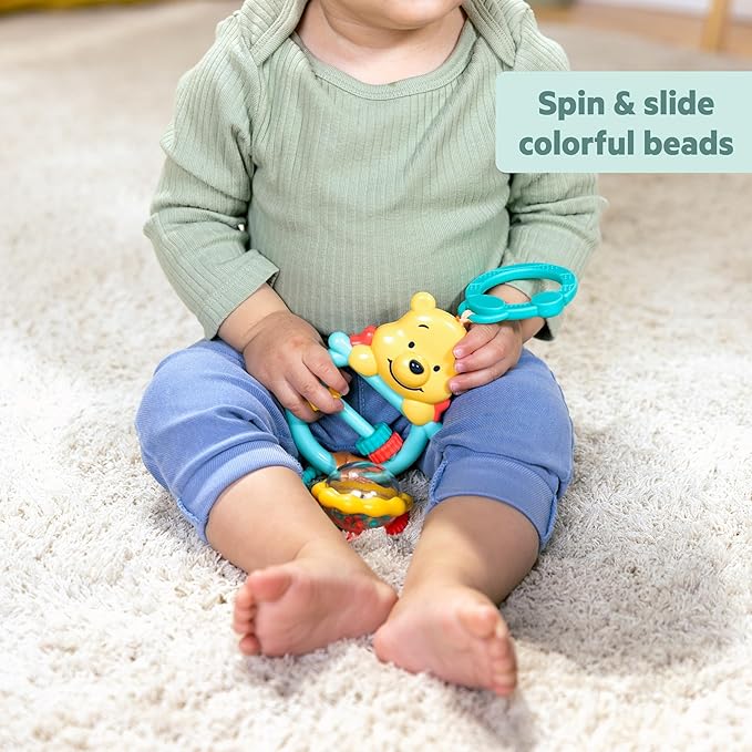 Bright Starts Disney Baby Winnie The Pooh Silly Ole Bundle Gift Set, 5-Piece Sensory Toy Set with Rattle, Teether, Oball & Flash Cards, Developmental Baby Toys 0–12 Months, Newborn Gift