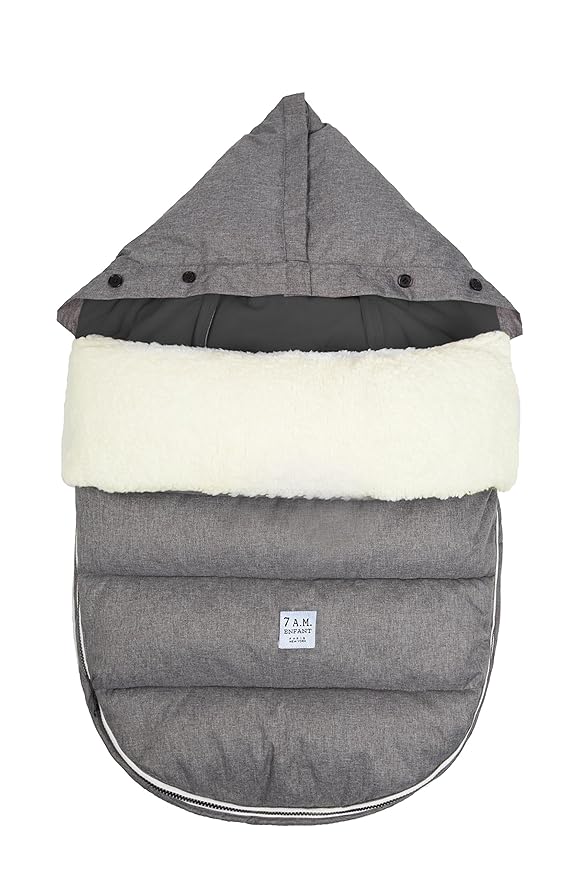 7 A.M. 7AM Enfant Universal Stroller Footmuff - Water Repellent Winter Bunting Bag for Strollers & Car Seats, Soft Micro-Fleece & Plush Lined Stroller Footmuff for Baby Boy & Girl | LambPOD
