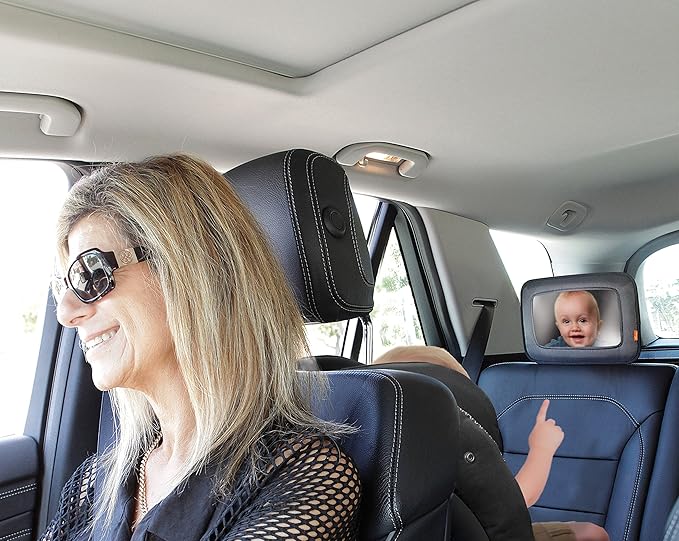 Dreambaby Backseat Rear Facing Baby Car Mirror - Extra Large Wide Angle View Soft Car Seat Mirror – Model L291