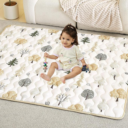 Baby Play Mat, Extra Large&Thick Baby Mat for Floor, Foldable Padded Floor Mat for Baby