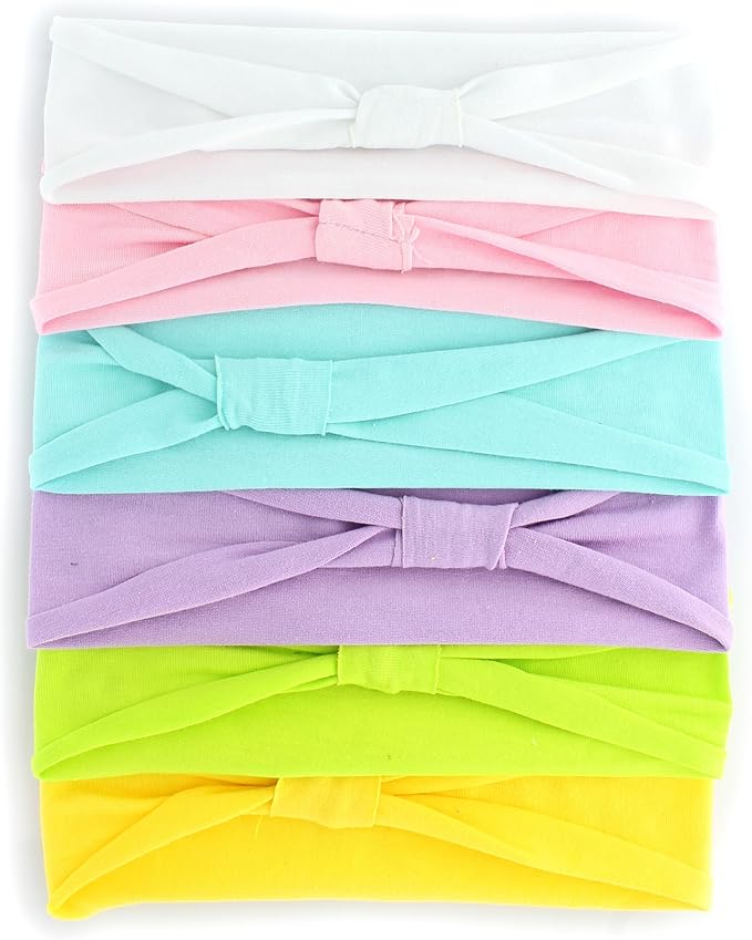 Jersey Knit Cotton Baby Headbands, Infant Size Packs