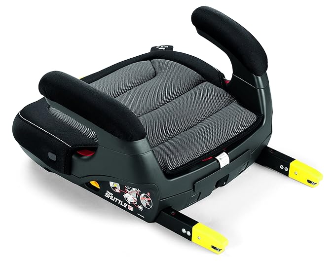 Peg Perego Viaggio Flex 120 - Booster Car Seat - for Children from 40 to 120 lbs - Made in Italy - Licorice (Black) & Viaggio Shuttle - Booster Car Seat - for Children from 40 to 120 lbs