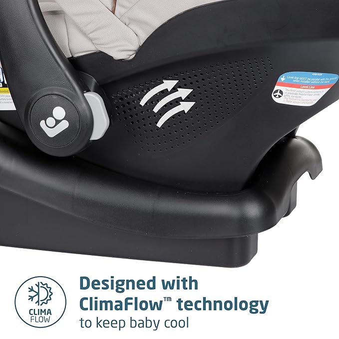 Maxi-Cosi Zelia™² Luxe 5-in-1 Modular Travel System, New Hope Tan & Mico 30 Stand-Alone Additional Infant Car Seat Base, Black, One Size