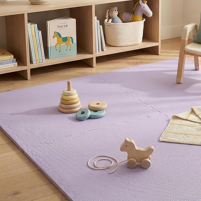 Toddlekind Playmat -Classic Foam Play Mat- 4 x 4 feet Premium Quality Foam Play Mat for Babies/Toddlers, Stylish, Non-Toxic, Odorless, Lilac