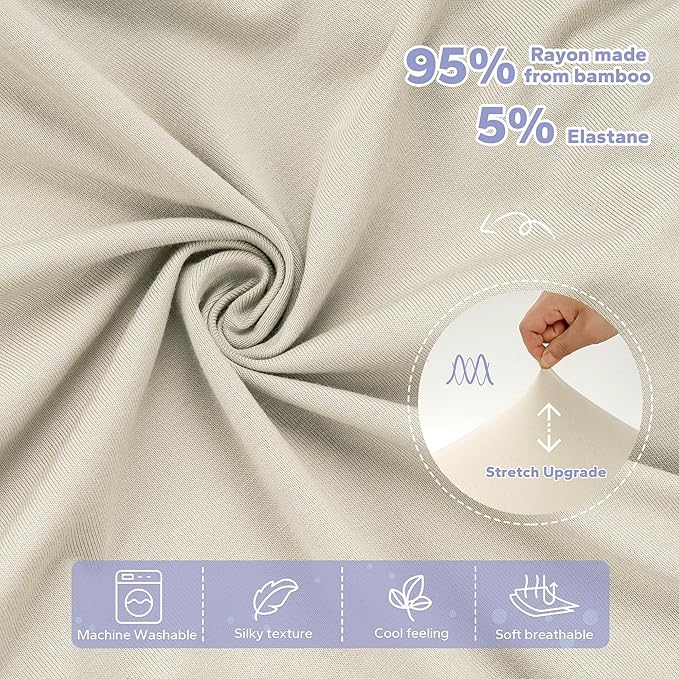 FUNUPUP Rayon Made from Bamboo Baby Lounger Cover Compatible with Snuggle Me Lounger, Infant Lounger Pillow Cover for Newborn, Removable Elastic Newborn Lounger Cover,Cover Only,Khaki