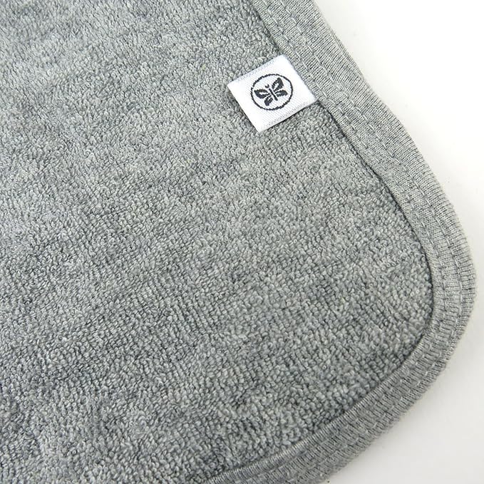 HonestBaby Unisex Baby Organic Cotton Washcloth Multi-Pack Winter Accessory Set, 5-Pack Heather Gray, One Size