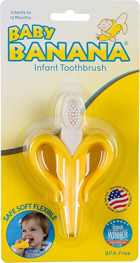 Baby Banana The Original, Banana Brush, Made in USA, Toddler Toothbrush, Family-Owned Business